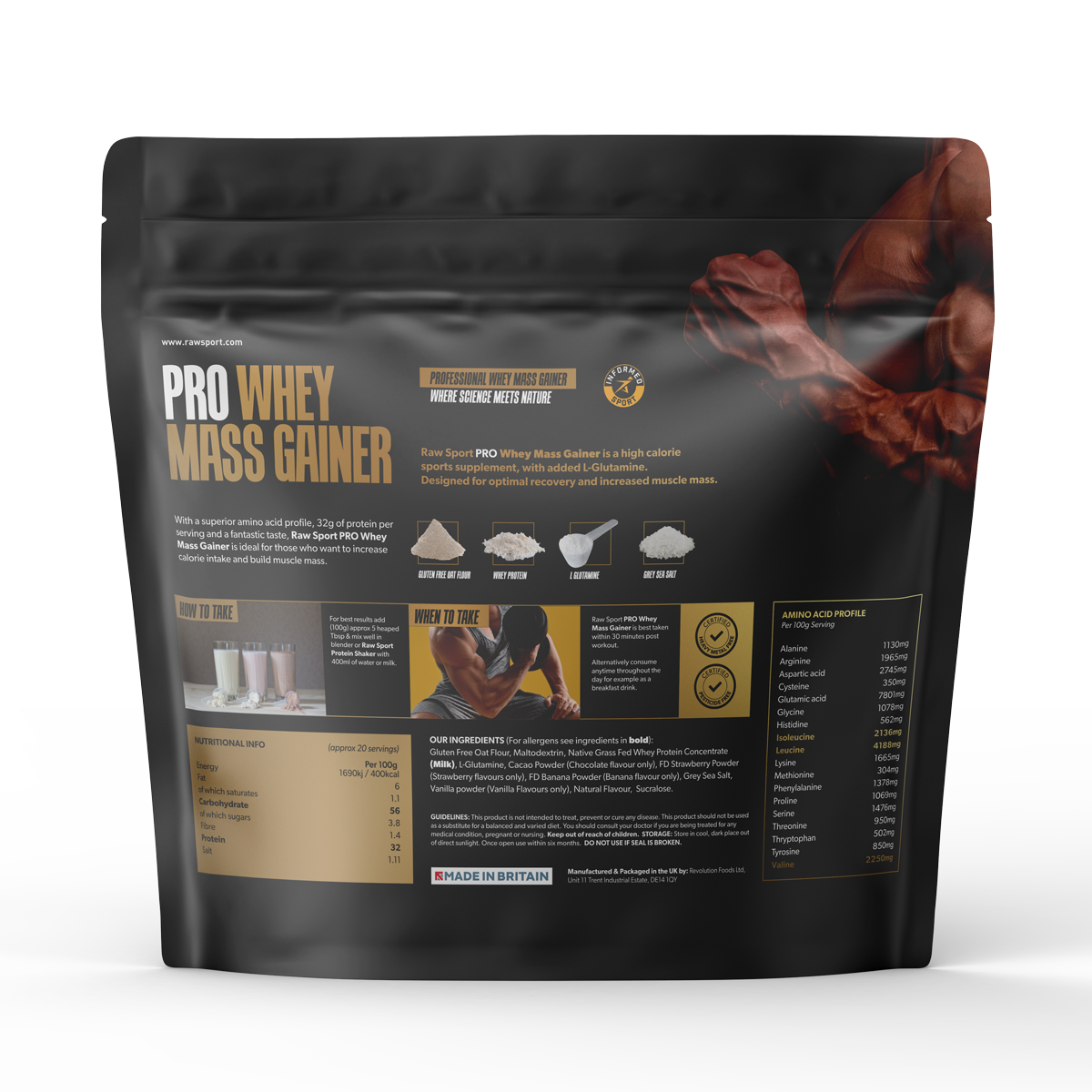 Pro Whey Mass Gainer - Grass Fed - Informed Sport